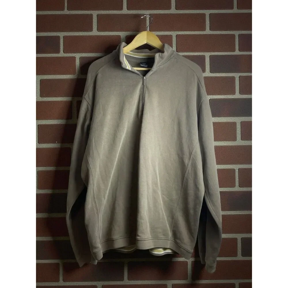 Nike Golf 1/4 Zip Pullover Sweatshirt – Olive Green – Size L (small hole)